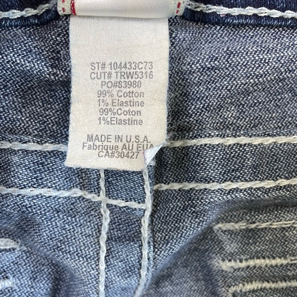 True Religion Sophie Denim Capri Low Rise Size 29 Cuffed Bermuda Button Stone - Picture 5 of 16